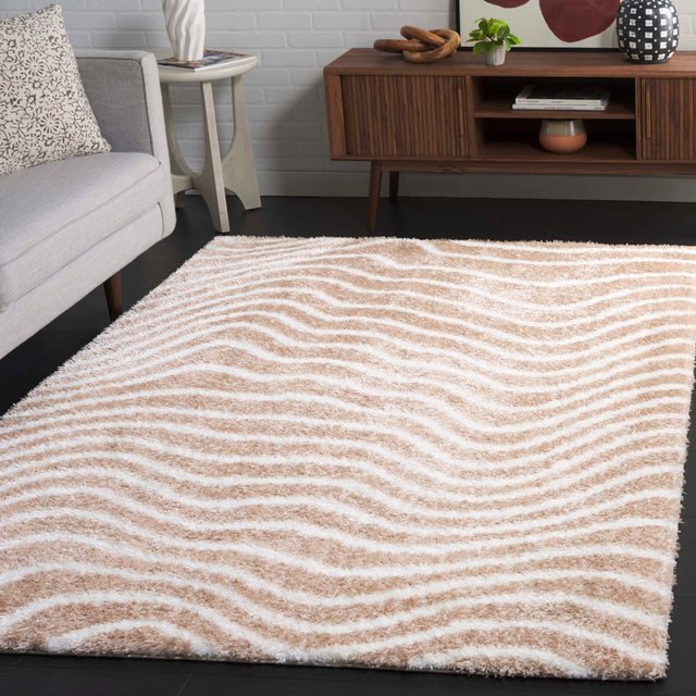 Safavieh Tahoe Shag Tho680D Gold/Ivory Rug.