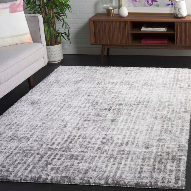 Safavieh Tahoe Shag Tho690F Ivory/Grey Rug.