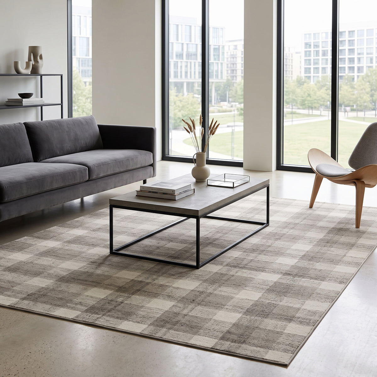 Amer Tartan TRA-4 Sand area rug - lifestyle view