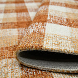 Amer Tartan TRA-10 Orange area rug - rolled view