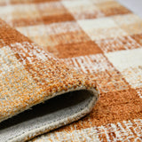 Amer Tartan TRA-10 Orange area rug - rolled view