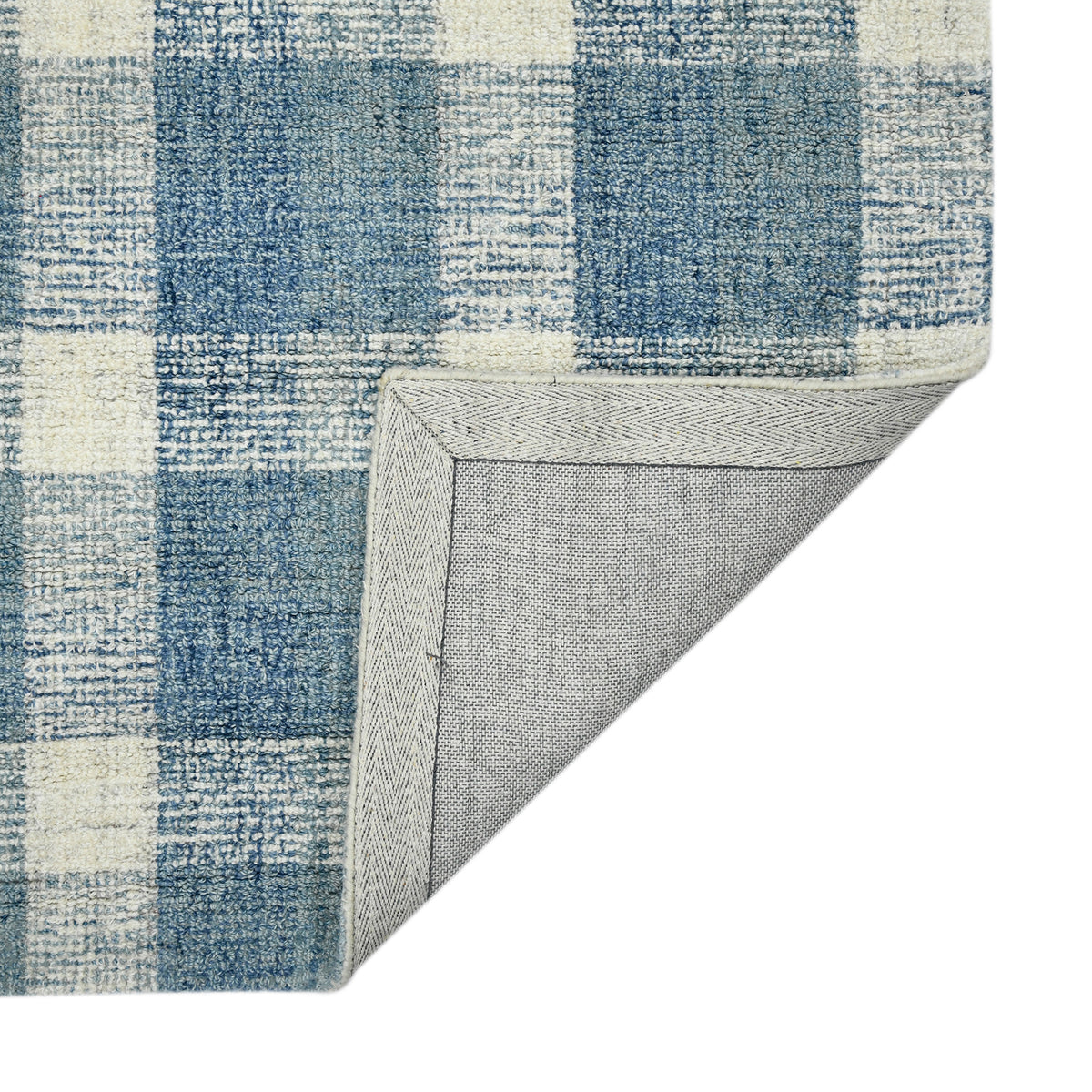 Amer Tartan TRA-11 Blue area rug - back view