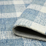 Amer Tartan TRA-11 Blue area rug - rolled view