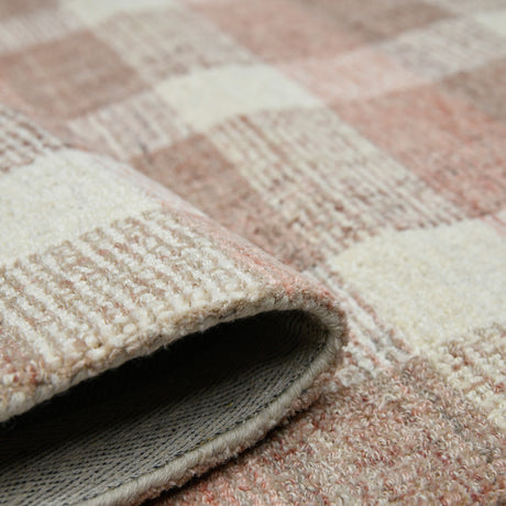 Amer Tartan TRA-14 Rose Gold area rug - rolled view