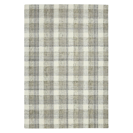 Amer Tartan Farmhouse Plaid Hand-Tufted Sand Area Rug