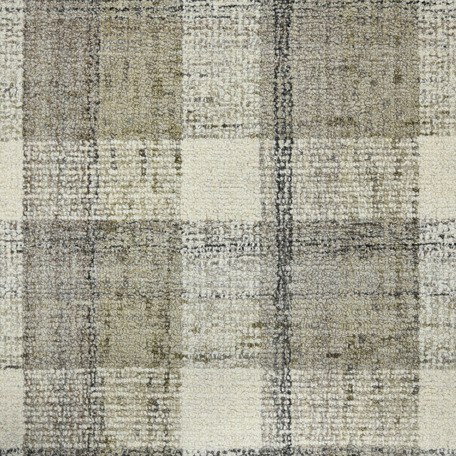 Amer Tartan Farmhouse Plaid Hand-Tufted Sand Area Rug