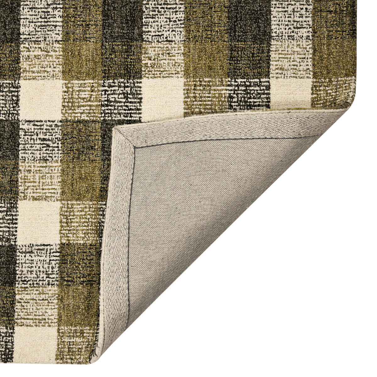 Amer Tartan TRA-5 Khaki area rug - back view