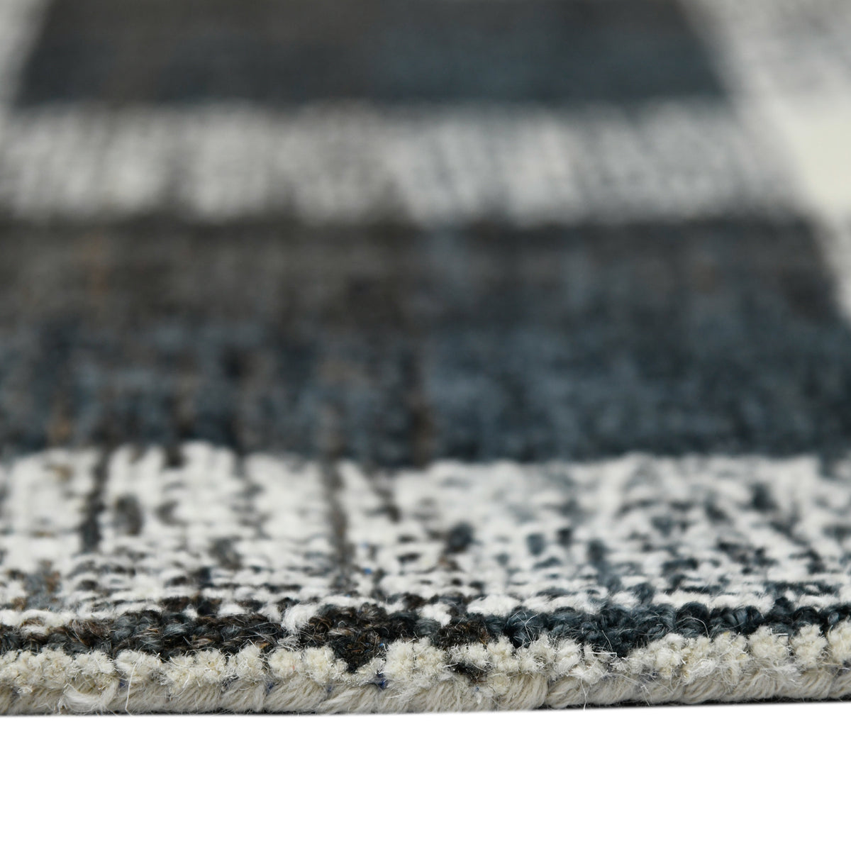 Amer Tartan TRA-6 Charcoal area rug - profile view