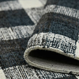 Amer Tartan TRA-6 Charcoal area rug - rolled view