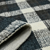 Amer Tartan TRA-6 Charcoal area rug - rolled view