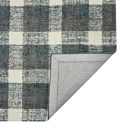 Amer Tartan TRA-8 Dark Gray area rug - back view