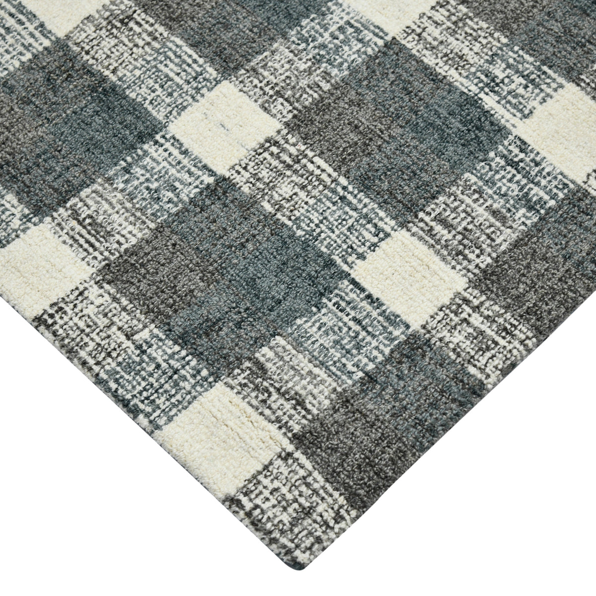 Amer Tartan TRA-8 Dark Gray area rug - corner view