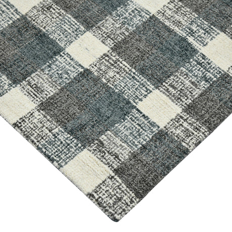 Amer Tartan TRA-8 Dark Gray area rug - corner view
