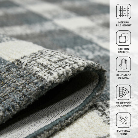 Amer Tartan TRA-8 Dark Gray area rug - infographic view