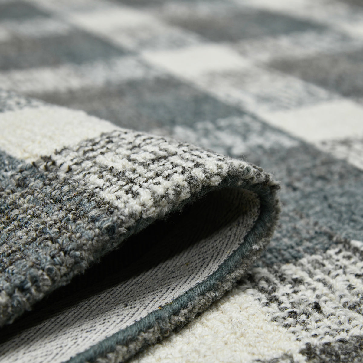 Amer Tartan TRA-8 Dark Gray area rug - rolled view