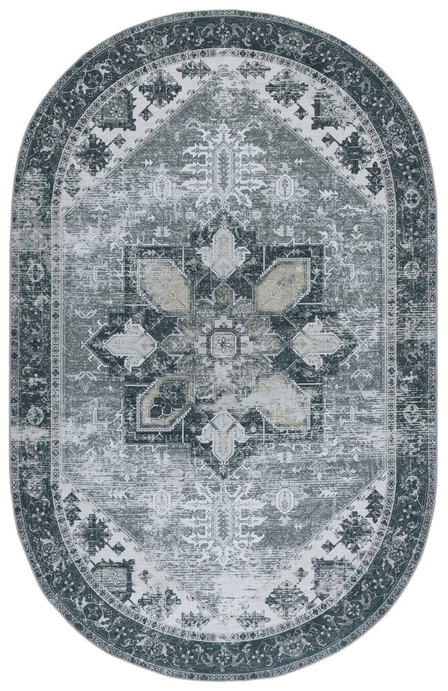 Safavieh Machine Washable Tucson Tsn102F Grey/Ivory Rug