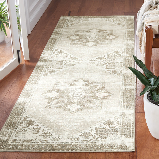 Safavieh Machine Washable Tucson Tsn102W Sage/Ivory Rug