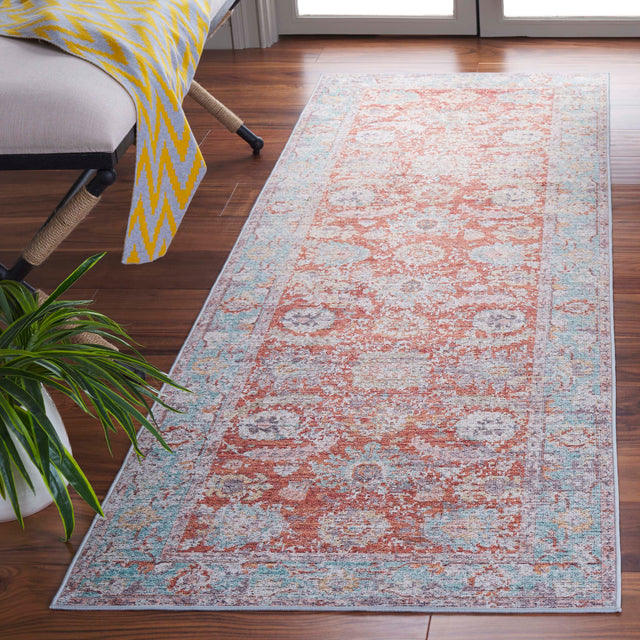 Safavieh Tucson Tsn908K Turquoise/Rust Rug.