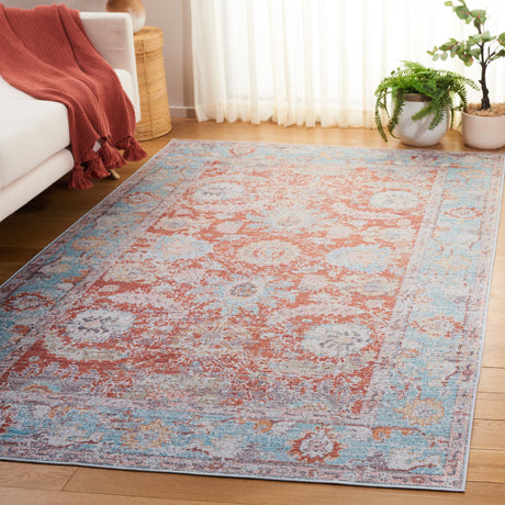 Safavieh Tucson Tsn908K Turquoise/Rust Area Rug