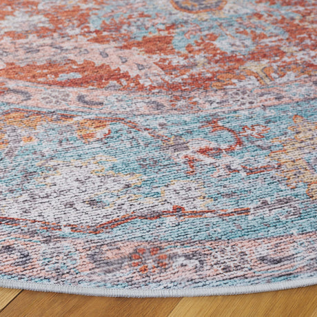 Safavieh Tucson Tsn908K Turquoise/Rust Area Rug