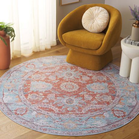 Safavieh Tucson Tsn908K Turquoise/Rust Area Rug