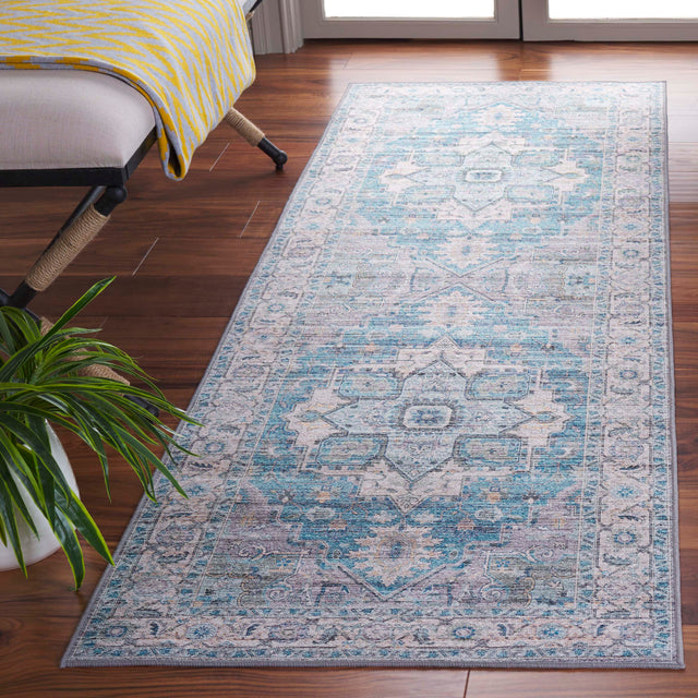 Safavieh Tucson Tsn913B Grey/Turquoise Rug.