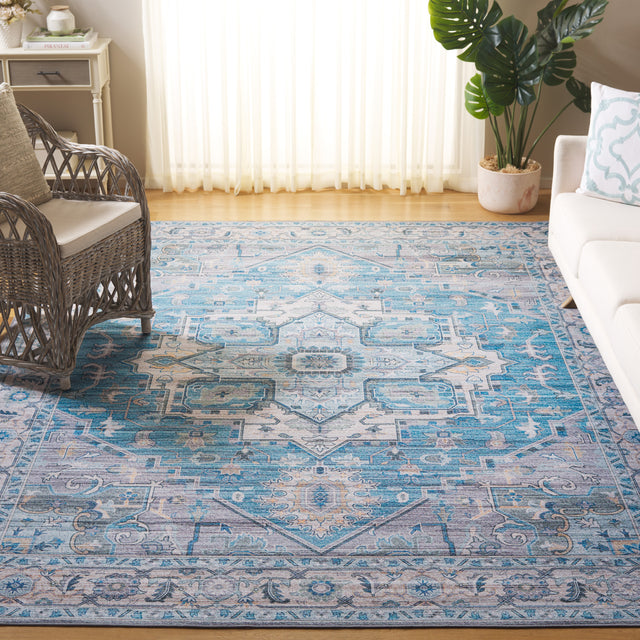 Safavieh Tucson Tsn913B Grey/Turquoise Rug.