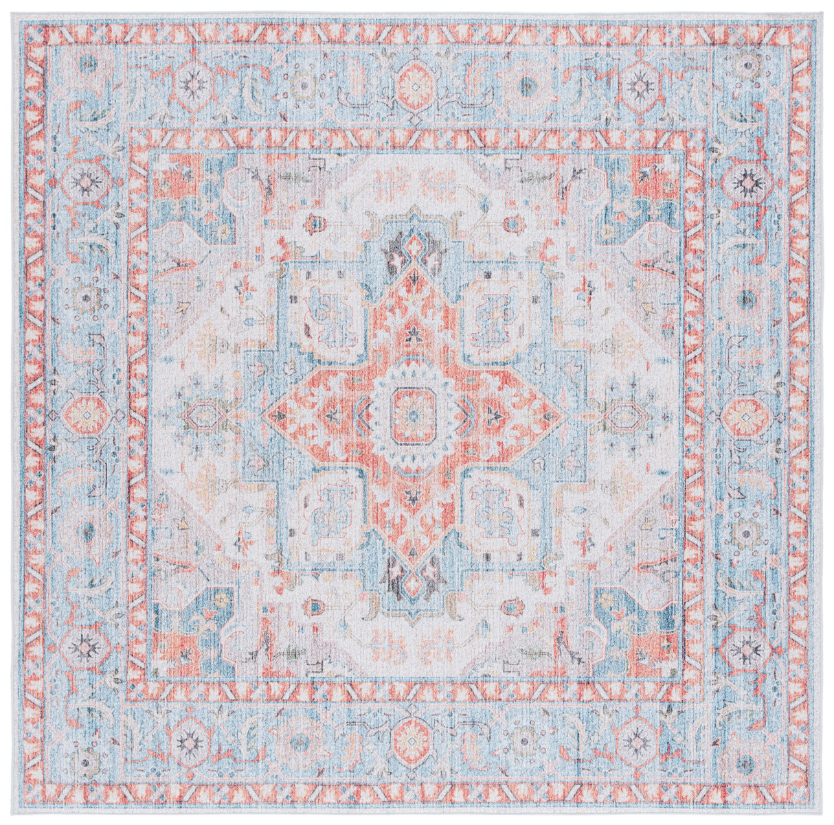 Safavieh Tucson Tsn913K Turquoise/Rust Rug.
