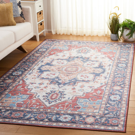 Safavieh Tucson Tsn913Q Rust/Blue Rug.