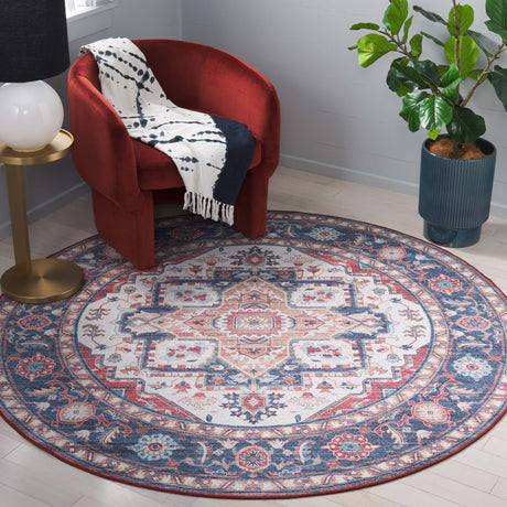 Safavieh Tucson Tsn913Q Rust/Blue Rug.