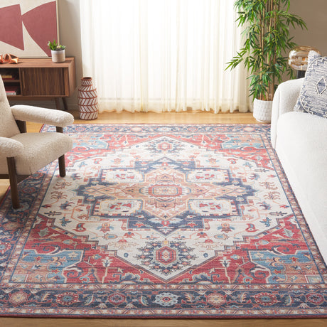 Safavieh Tucson Tsn913Q Rust/Blue Rug.