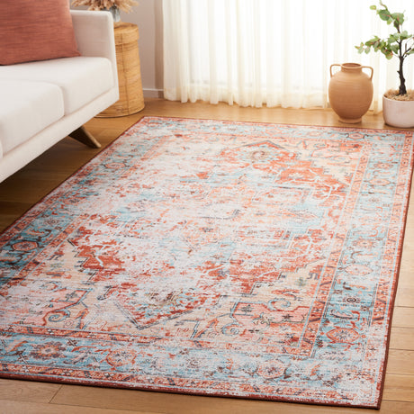 Safavieh Tucson Tsn928K Turquoise/Rust Area Rug