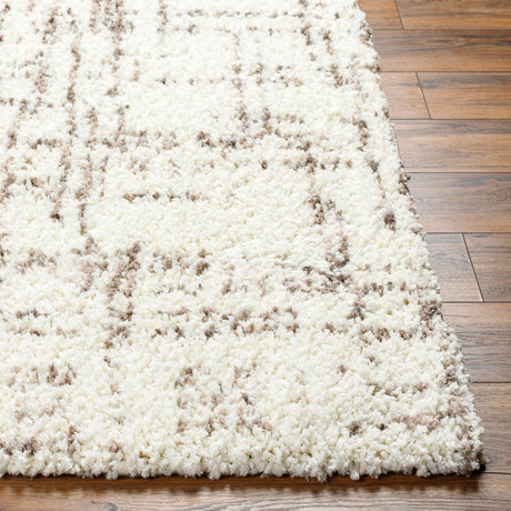 Surya Ultra Shag Utg-2304 Light Silver, Off-White, Ash, Metallic - Silver Rug.