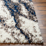 Surya Ultra Shag Utg-2305 Pale Pink, Light Grey, Onyx, Sage, Nickel, Eggplant, Ash, Metallic - Silver Rug.