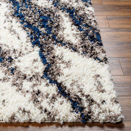 Surya Ultra Shag Utg-2305 Pale Pink, Light Grey, Onyx, Sage, Nickel, Eggplant, Ash, Metallic - Silver Rug.