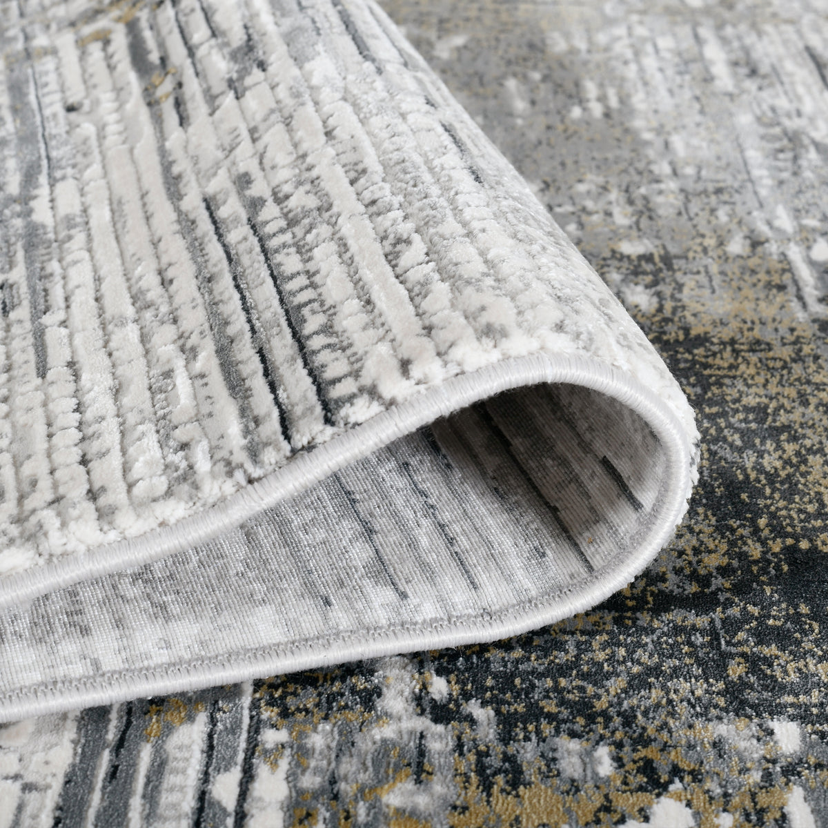 Amer Venice VEN-2 Ivory / Gold area rug - rolled view