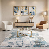 Amer Venice VEN-3 Ivory / Blue area rug - lifestyle view