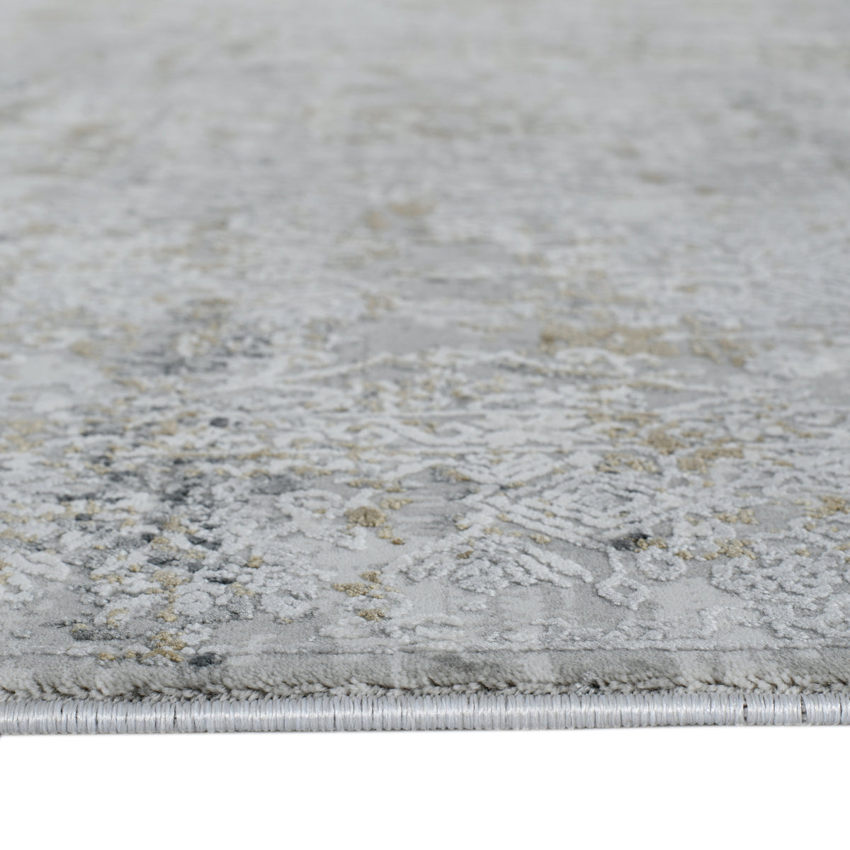 Amer Venice VEN-4 Gray / Gold area rug - profile view