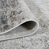 Amer Venice VEN-4 Gray / Gold area rug - rolled view