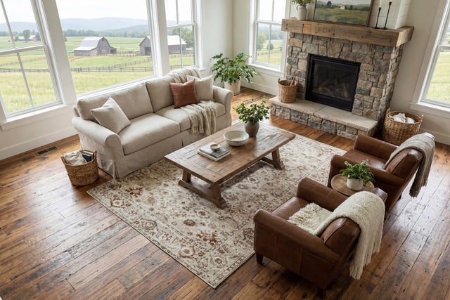 Dynamic Rugs Venedik 17770 Power Loomed Traditional Cream/Terra Rug