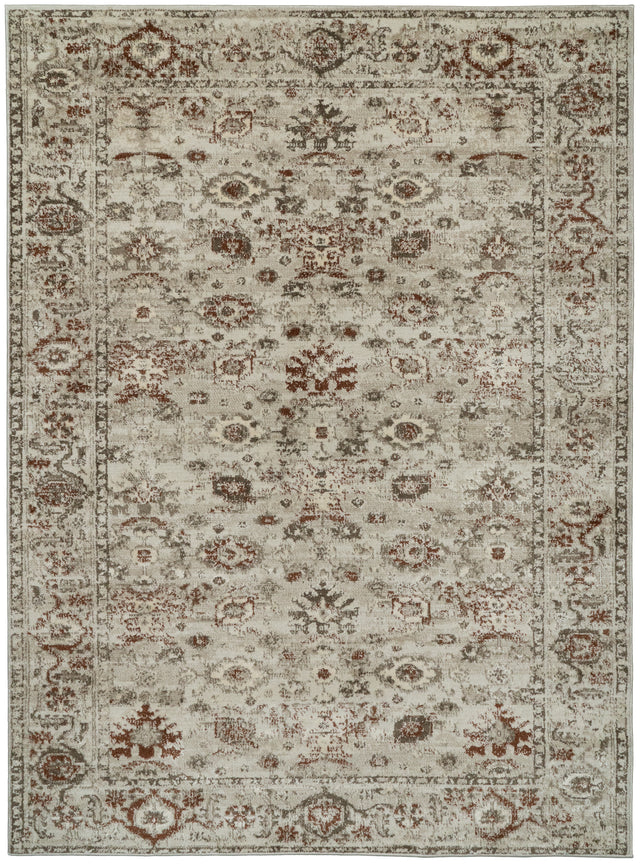 Dynamic Rugs Venedik 17770 Power Loomed Traditional Cream/Terra Rug
