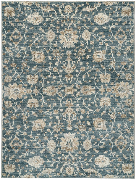 Dynamic Rugs Venedik 17784 Power Loomed Transitional Blue/Cream Rug
