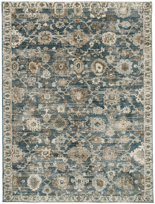 Dynamic Rugs Venedik 17785 Power Loomed Transitional Blue/Cream/Beige Rug