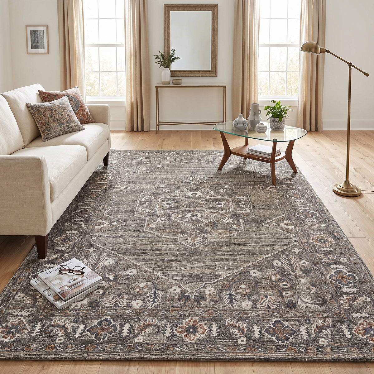 Amer Vestige VES-11 Camel area rug - lifestyle view