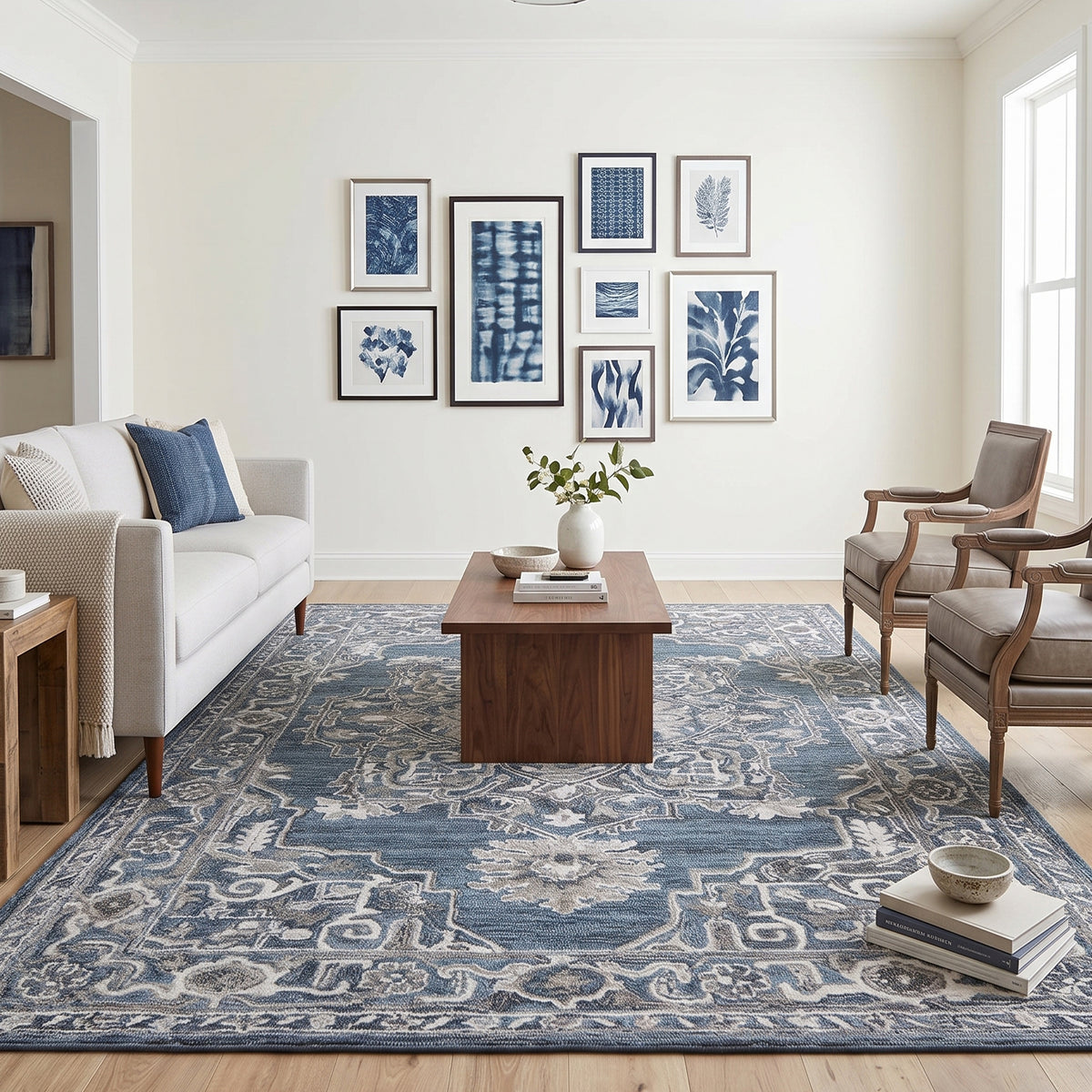 Amer Vestige VES-6 Denim / Gray area rug - lifestyle view