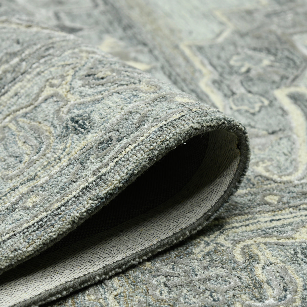 Amer Vestige VES-7 Gray area rug - rolled view