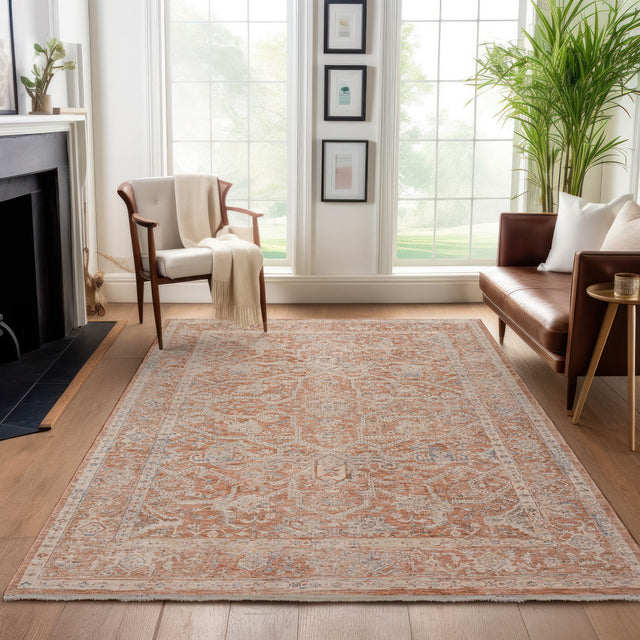 Dalyn Vienna VI1 Machine Made Traditional Orange Rug