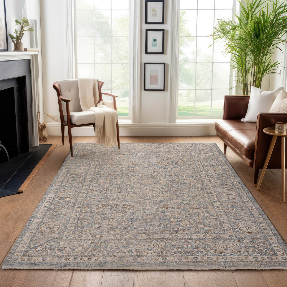 Dalyn Vienna VI8 Machine Made Traditional Blue Rug
