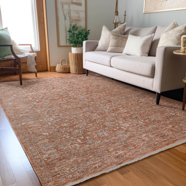 Dalyn Vienna VI9 Machine Made Traditional Orange Rug