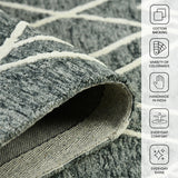 Amer Vista VIS-1 Gray area rug - infographic view